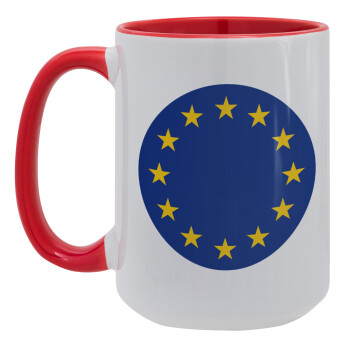EU, Κούπα Mega 15oz, κεραμική Κόκκινη, 450ml