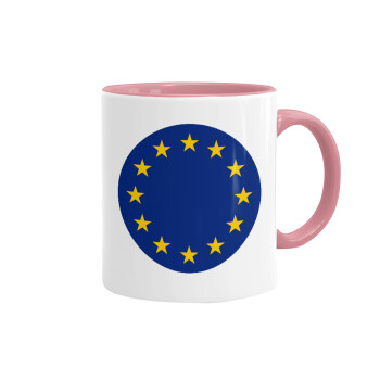 EU, Mug colored pink, ceramic, 330ml