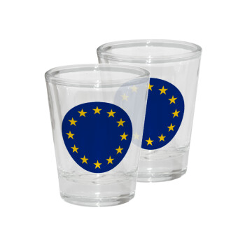 EU, Σφηνοπότηρα γυάλινα 45ml διάφανα (2 τεμάχια)