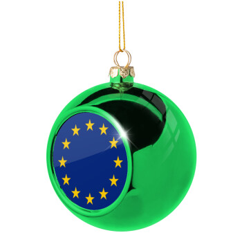 EU, Χριστουγεννιάτικη μπάλα δένδρου Πράσινη 8cm