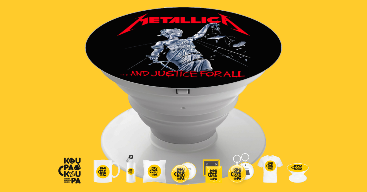 Metallica and justice for all, Phone Holders Stand Λευκό Βάση Στήριξης