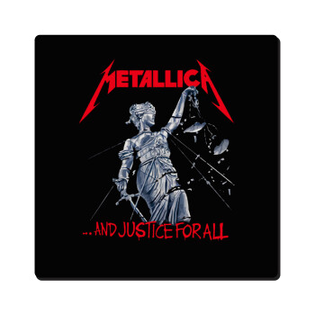 Metallica and justice for all, Τετράγωνο μαγνητάκι ξύλινο 6x6cm