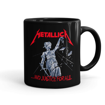 Metallica and justice for all, Κούπα Μαύρη, κεραμική, 330ml