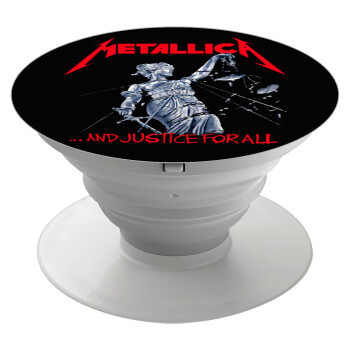 Metallica and justice for all, Phone Holders Stand  White Hand-held Mobile Phone Holder