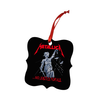 Metallica and justice for all, Χριστουγεννιάτικο στολίδι polygon ξύλινο 7.5cm