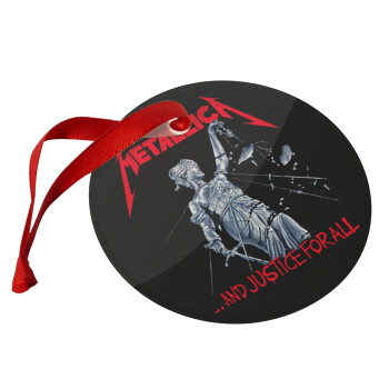 Metallica and justice for all, Christmas ornament glass 9cm