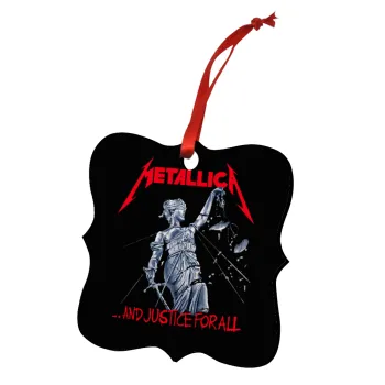 Metallica and justice for all, Christmas ornament polygon wooden 7.5cm