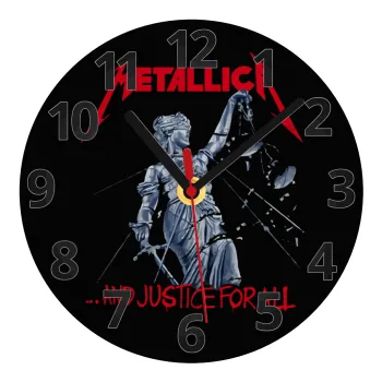 Metallica and justice for all, Ρολόι τοίχου γυάλινο (20cm)