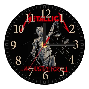 Metallica and justice for all, Ρολόι τοίχου ξύλινο plywood (20cm)