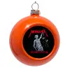 Orange Christmas tree ornament bauble 8cm