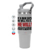 GREY color, 890ml (30oz) stainless Steel Tumbler with Handle