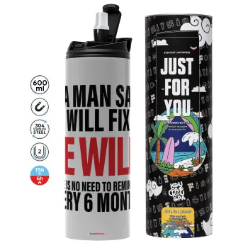 If a man says he will fix it He will There is no need to remind him every 6 months, Tumbler stainless steel GREY 600ml