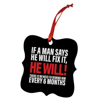 If a man says he will fix it He will There is no need to remind him every 6 months, Christmas ornament polygon wooden 7.5cm