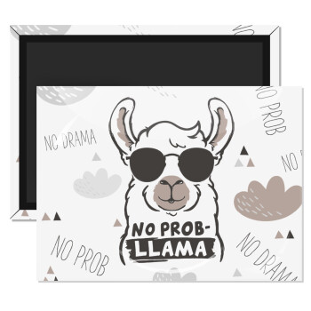 No Prob Llama, Ορθογώνιο μαγνητάκι ψυγείου διάστασης 9x6cm