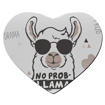 No Prob Llama, Mousepad καρδιά 23x20cm