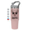 Pink color, 890ml (30oz) stainless Steel Tumbler with Handle
