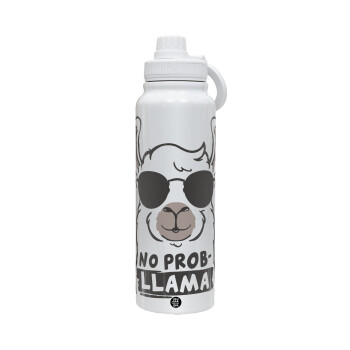No Prob Llama, 1L Stainless Steel Thermal Bottle with Phone Holder & Double Wall Insulation