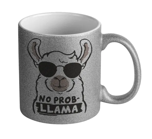 No Prob Llama — Glitter Ασημένια