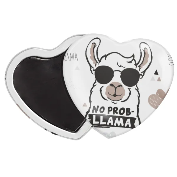 No Prob Llama — Heart magnet (57x52mm)