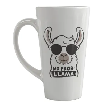 No Prob Llama, Κούπα κωνική Latte Μεγάλη, κεραμική, 450ml