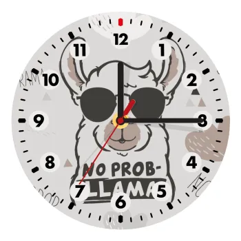 No Prob Llama, Ρολόι τοίχου ξύλινο (20cm)