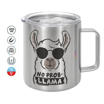 No Prob Llama, Mug Stainless steel double wall 300ml