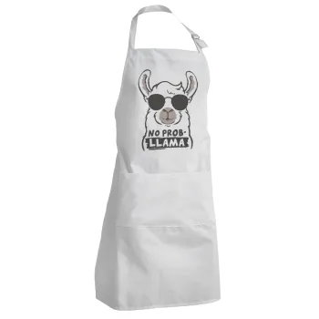 No Prob Llama, Ποδιά Σεφ Ολόσωμη Ενήλικων (με ρυθμιστικά και 2 τσέπες)