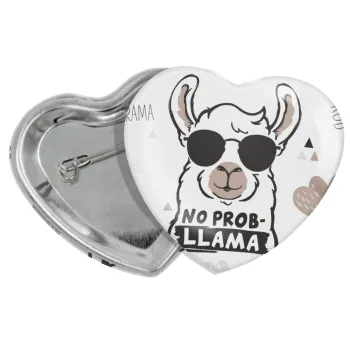 No Prob Llama, Κονκάρδα παραμάνα καρδιά (57x52mm)