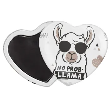 No Prob Llama, Μαγνητάκι καρδιά (57x52mm)