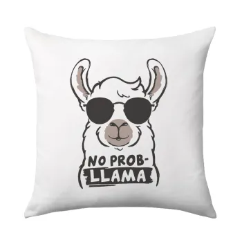 No Prob Llama, Μαξιλάρι καναπέ 40x40cm περιέχεται το  γέμισμα
