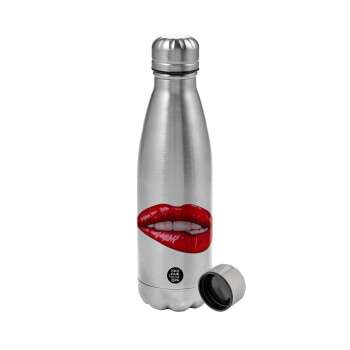 Lips, Metallic water bottle, stainless steel, 750ml
