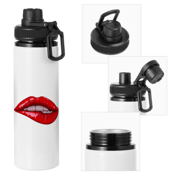Lips, Metal water bottle with safety cap, aluminum 850ml