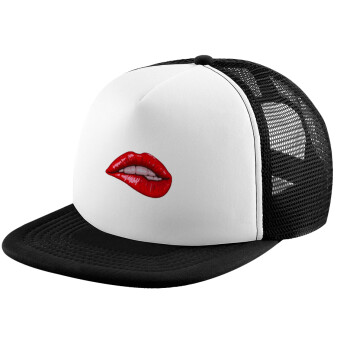 Lips, Καπέλο Soft Trucker με Δίχτυ Black/White 