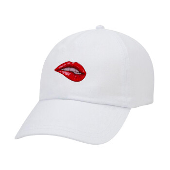 Lips, Καπέλο Baseball Λευκό (5-φύλλο, unisex)