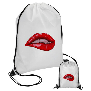 Lips, Τσάντα πουγκί με μαύρα κορδόνια (1 τεμάχιο)