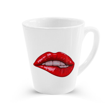 Lips, Κούπα κωνική Latte Λευκή, κεραμική, 300ml