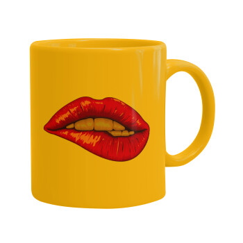 Lips, Κούπα, κεραμική κίτρινη, 330ml (1 τεμάχιο)