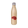 Glitter gold stainless steel thermos bottle, double-walled, 500ml