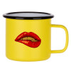 Metallic enamel MATT Yellow cup 360ml