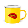 Yellow Enamel Metallic Cup 360ml