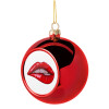 Lips, Χριστουγεννιάτικη μπάλα δένδρου Κόκκινη 8cm