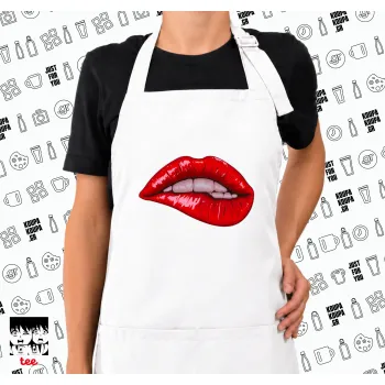 Lips, Ποδιά μακριά Σεφ ολόσωμη με τσέπες white (ΕΝΗΛΙΚΩΝ)