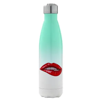 Lips, Metal mug thermos Green/White (Stainless steel), double wall, 500ml