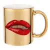 Mug ceramic, gold mirror, 330ml