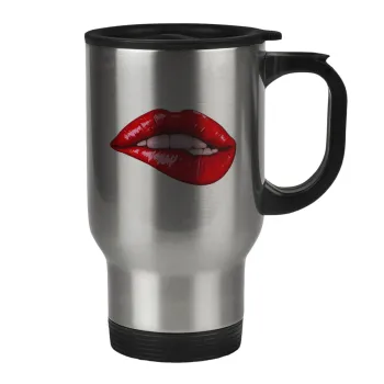 Lips, Stainless steel travel mug with lid, double wall 450ml