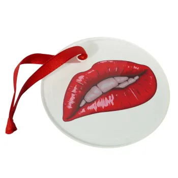 Lips, Christmas ornament glass 9cm