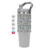GREY color, 890ml (30oz) stainless Steel Tumbler with Handle