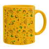 Ceramic coffee mug yellow, 330ml