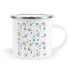 Metallic enamel cup white 360ml