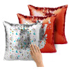 Μαξιλάρι καναπέ Μαγικό Κόκκινο με πούλιες 40x40cm περιέχεται το γέμισμα